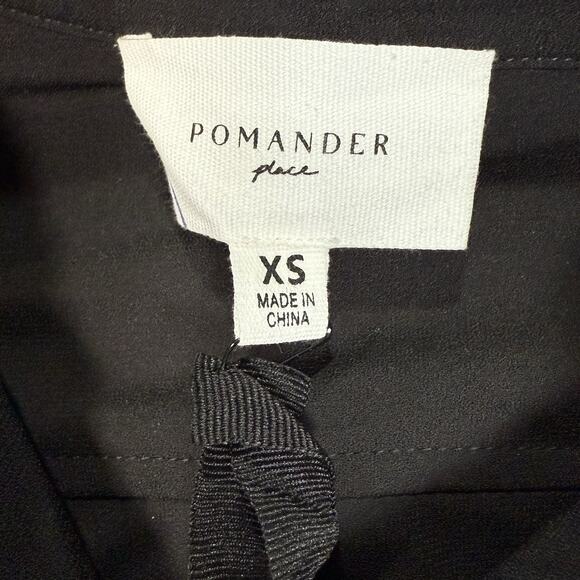 NWT Tuckernuck Pomander Place Callahan Dress Black Crepe Shirt Dress Size XS - Picture 4 of 10